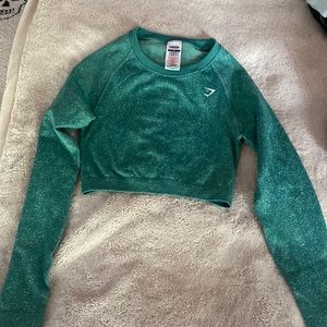 Gym Shark Adapt Fleck Seamless Long Sleeve Crop Top